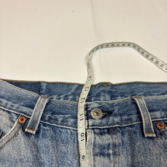 Vintage 90s Levi's 501 Straight Leg Jeans Made in USA 35x28.5 Distressed - Picture 6 of 12